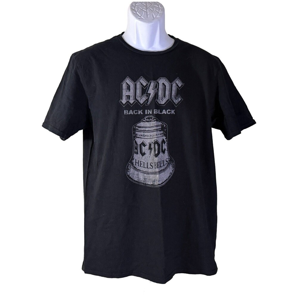 AC/DC Back in Black Hells Bells Short Sleeve Black T-Shirt‎ Large